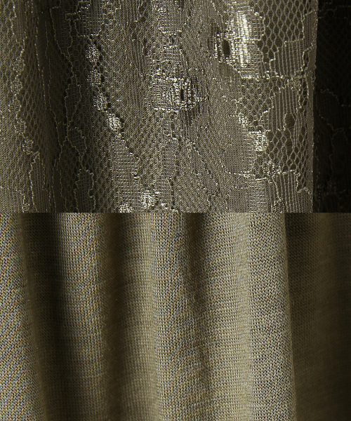 Spick & Span(スピックアンドスパン)の「レース*レーヨンテンジク リバーシブルスカート◆(スカート・レディース・オフホワイト/ブラック/カーキ・36/38)」の9枚目の写真