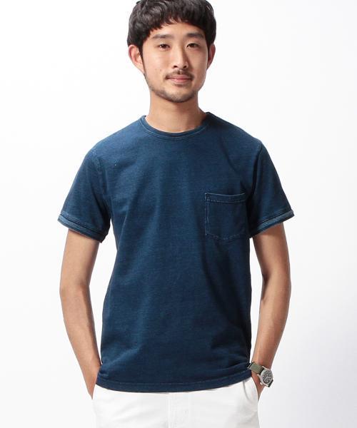 BEAMS(ビームス)の「BEAMS / インディゴ染め Tee(Tシャツ/カットソー・メンズ・ネイビー/サックスブルー・SMALL/MEDIUM/LARGE)」の3枚目の写真