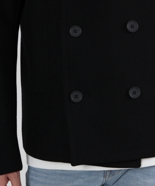 GLOBAL WORK（グローバルワーク）の「メルトンＰコート/719570 （ピーコート・メンズ・ブラック/グレー系その他/グレー・X-LARGE/LARGE/MEDIUM/SMALL）」の8枚目の写真