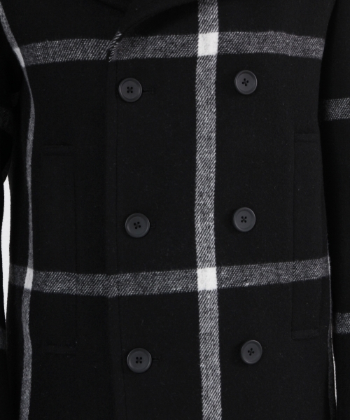 GLOBAL WORK（グローバルワーク）の「メルトンＰコート/719570 （ピーコート・メンズ・ブラック/グレー系その他/グレー・X-LARGE/LARGE/MEDIUM/SMALL）」の10枚目の写真