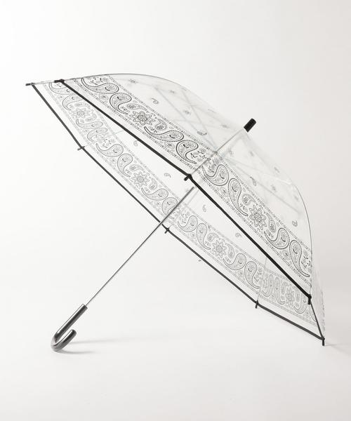 BEAUTY&YOUTH UNITED ARROWS(ビューティーアンドユースユナイテッドアローズ)の「BY ビニールペイズリー アンブレラ¨(長傘・レディース・ホワイト/グレー・FREE)」の2枚目の写真