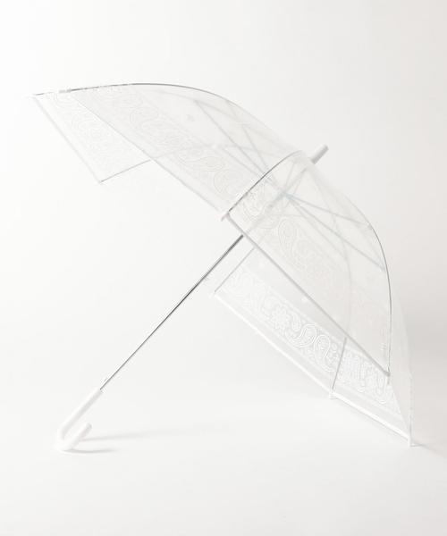 BEAUTY&YOUTH UNITED ARROWS(ビューティーアンドユースユナイテッドアローズ)の「BY ビニールペイズリー アンブレラ¨(長傘・レディース・ホワイト/グレー・FREE)」の1枚目の写真