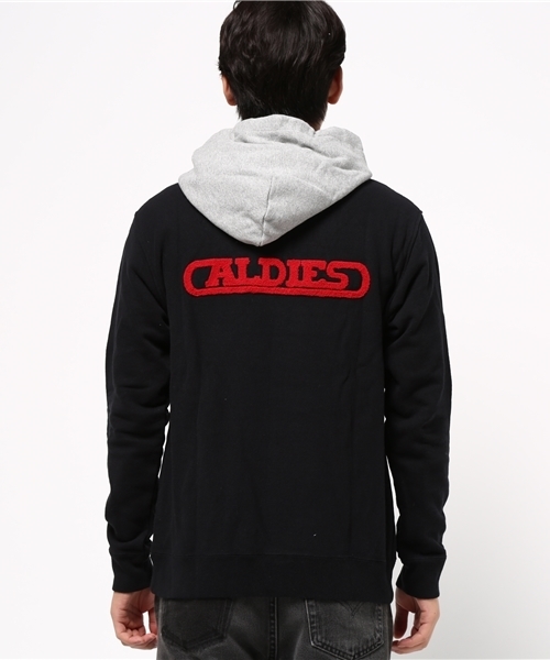 ALDIES（アールディーズ）の「Force Parka フォース ネーム刺繍入り パーカー（パーカー・メンズ・グレー/ネイビー/ブラック/イエロー・SMALL/MEDIUM/LARGE/X-LARGE）」の6枚目の写真