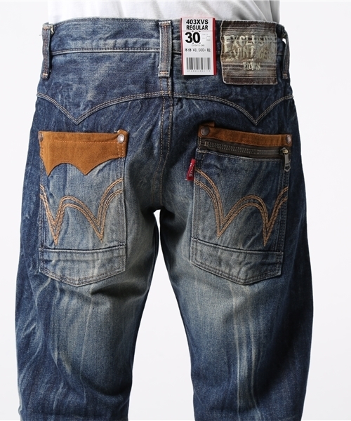 EDWIN（エドウィン）の「【EDWIN】403XVSレギュラーストレート　バイオウォッシュ（デニムパンツ・メンズ・ダークインディゴブルー・36inch/30inch/32inch/34inch/26inch/28inch）」の2枚目の写真