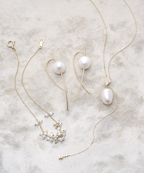 agete k10 パールネックレス　美品 K10パールネックレス｜ネックチェーン｜アガット 公式オンラインストア