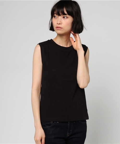 ottilie(オティーリエ)の「ノースリーブTシャツ(Tシャツ/カットソー・レディース・ホワイト/グレー/ブラック/アイボリー・FREE)」の20枚目の写真