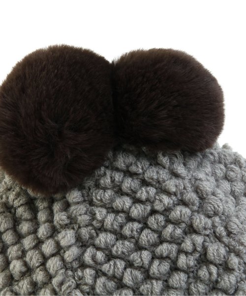 apres les cours（アプレレクール）の「ポコポコニットベレー帽（その他ベビー用品・キッズ・グレー/サックスブルー・46/48）」の6枚目の写真