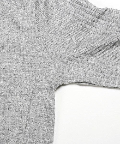 LUXSTYLE（ラグスタイル）の「ランダムテレコリブVネックロンＴ（Tシャツ/カットソー・メンズ・ブラック/ブラック系その他/ワイン/ホワイト/ブルー/杢グレー・L/M/XL/S）」の22枚目の写真