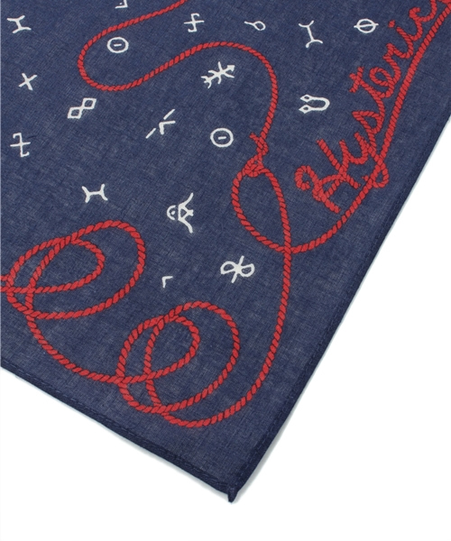 HYSTERIC GLAMOUR（ヒステリックグラマー）の「ROPE柄 バンダナ（バンダナ/スカーフ・レディース・レッド系その他/ネイビー/チャコールグレー・FREE）」の4枚目の写真