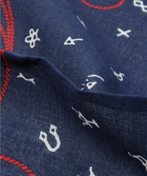 HYSTERIC GLAMOUR（ヒステリックグラマー）の「ROPE柄 バンダナ（バンダナ/スカーフ・レディース・レッド系その他/ネイビー/チャコールグレー・FREE）」の6枚目の写真