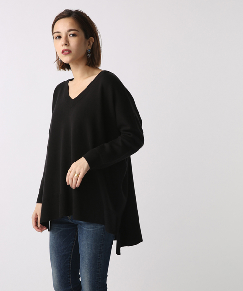 AZUL by moussy（アズールバイマウジー）の「スウェッタBIG BODYチュニックKNIT PO（ニット/セーター・レディース・イエロー系その他/ブラック/トップグレー/ネイビー・MEDIUM/SMALL）」の21枚目の写真