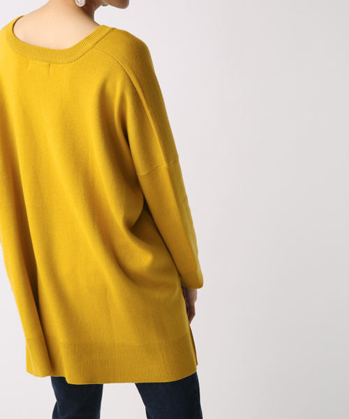 AZUL by moussy（アズールバイマウジー）の「スウェッタBIG BODYチュニックKNIT PO（ニット/セーター・レディース・イエロー系その他/ブラック/トップグレー/ネイビー・MEDIUM/SMALL）」の22枚目の写真