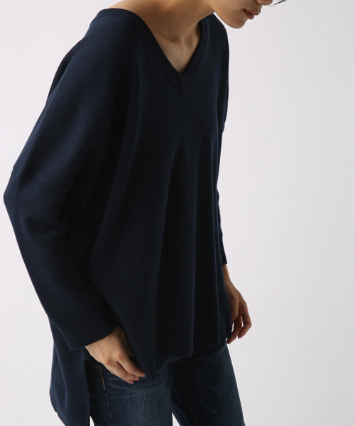 AZUL by moussy（アズールバイマウジー）の「スウェッタBIG BODYチュニックKNIT PO（ニット/セーター・レディース・イエロー系その他/ブラック/トップグレー/ネイビー・MEDIUM/SMALL）」の11枚目の写真