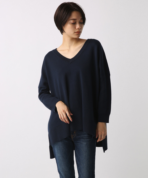 AZUL by moussy（アズールバイマウジー）の「スウェッタBIG BODYチュニックKNIT PO（ニット/セーター・レディース・イエロー系その他/ブラック/トップグレー/ネイビー・MEDIUM/SMALL）」の19枚目の写真