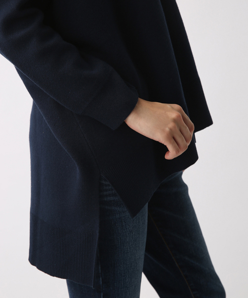 AZUL by moussy（アズールバイマウジー）の「スウェッタBIG BODYチュニックKNIT PO（ニット/セーター・レディース・イエロー系その他/ブラック/トップグレー/ネイビー・MEDIUM/SMALL）」の7枚目の写真