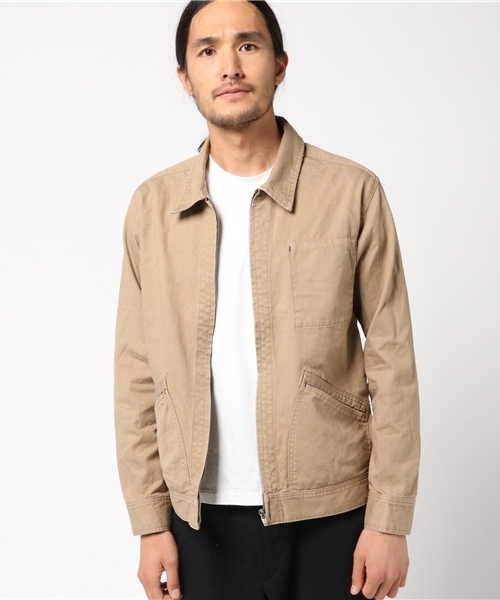 GREEN BOWL（グリーンボウル）の「GREEN BOWL Chino Cloth Full Zip Jacket/グリーンボウルチノクロスフルジップジャケット（ブルゾン・メンズ・ベージュ・40/38/36）」の3枚目の写真