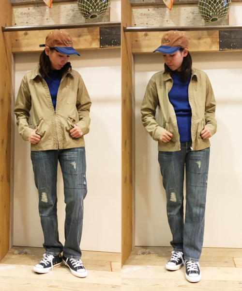 GREEN BOWL（グリーンボウル）の「GREEN BOWL Chino Cloth Full Zip Jacket/グリーンボウルチノクロスフルジップジャケット（ブルゾン・メンズ・ベージュ・40/38/36）」の2枚目の写真