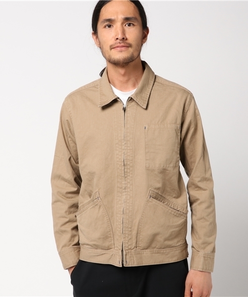 GREEN BOWL（グリーンボウル）の「GREEN BOWL Chino Cloth Full Zip Jacket/グリーンボウルチノクロスフルジップジャケット（ブルゾン・メンズ・ベージュ・40/38/36）」の4枚目の写真