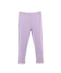 裾レースストレッチレギンス