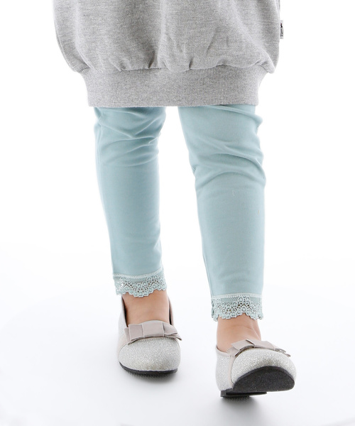 Catherine Cottage（キャサリンコテージ）の「裾レースストレッチレギンス（レギンス/スパッツ・キッズ・ピンク系その他2/グレー系その他4/グリーン系その他2/ブルー系その他3/ベージュ系その他3/ネイビー/レッド系その他2/グリーン系その他4/グリーン系その他3/グレー系その他3/グレー/パープル/ブラウン系その他2/ブルー系その他2/イエロー系その他2/ピンク/ブラック/イエロー系その他3/ライラック/パープル系その他6・90/100/120/140/130/110）」の10枚目の写真