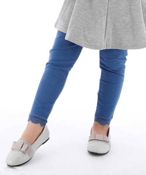 Catherine Cottage（キャサリンコテージ）の「裾レースストレッチレギンス（レギンス/スパッツ・キッズ・ピンク系その他2/グレー系その他4/グリーン系その他2/ブルー系その他3/ベージュ系その他3/ネイビー/レッド系その他2/グリーン系その他4/グリーン系その他3/グレー系その他3/グレー/パープル/ブラウン系その他2/ブルー系その他2/イエロー系その他2/ピンク/ブラック/イエロー系その他3/ライラック/パープル系その他6・90/100/120/140/130/110）」の12枚目の写真