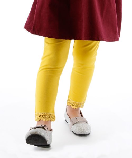 Catherine Cottage（キャサリンコテージ）の「裾レースストレッチレギンス（レギンス/スパッツ・キッズ・ピンク系その他2/グレー系その他4/グリーン系その他2/ブルー系その他3/ベージュ系その他3/ネイビー/レッド系その他2/グリーン系その他4/グリーン系その他3/グレー系その他3/グレー/パープル/ブラウン系その他2/ブルー系その他2/イエロー系その他2/ピンク/ブラック/イエロー系その他3/ライラック/パープル系その他6・90/100/120/140/130/110）」の16枚目の写真