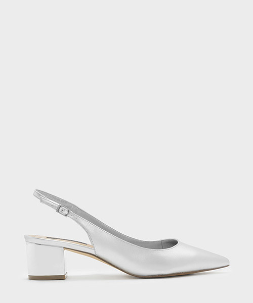 CHARLES & KEITH(チャールズ & キース)の「ポインテッドスリングバックヒール/POINTED SLINGBACK HEELS(パンプス・レディース・ブラック/シルバー/レッド・25cm/22.5cm/23.5cm/24.5cm/23cm)」の3枚目の写真