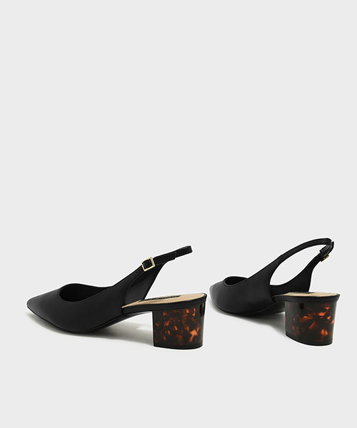 CHARLES & KEITH(チャールズ & キース)の「ポインテッドスリングバックヒール/POINTED SLINGBACK HEELS(パンプス・レディース・ブラック/シルバー/レッド・25cm/22.5cm/23.5cm/24.5cm/23cm)」の6枚目の写真