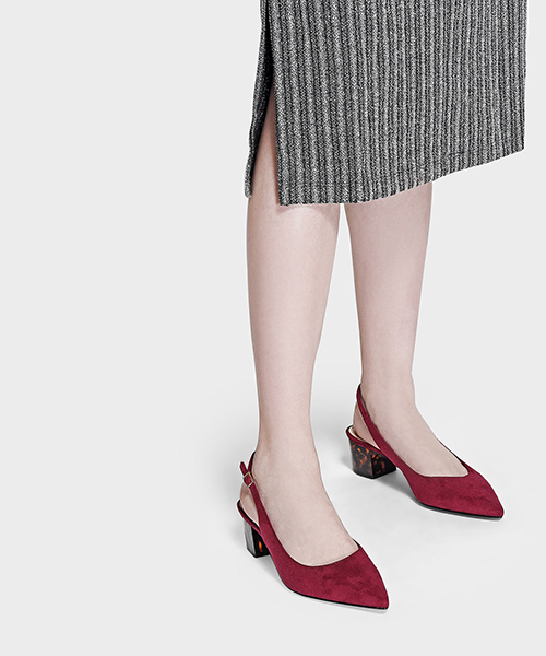 CHARLES & KEITH(チャールズ & キース)の「ポインテッドスリングバックヒール/POINTED SLINGBACK HEELS(パンプス・レディース・ブラック/シルバー/レッド・25cm/22.5cm/23.5cm/24.5cm/23cm)」の10枚目の写真