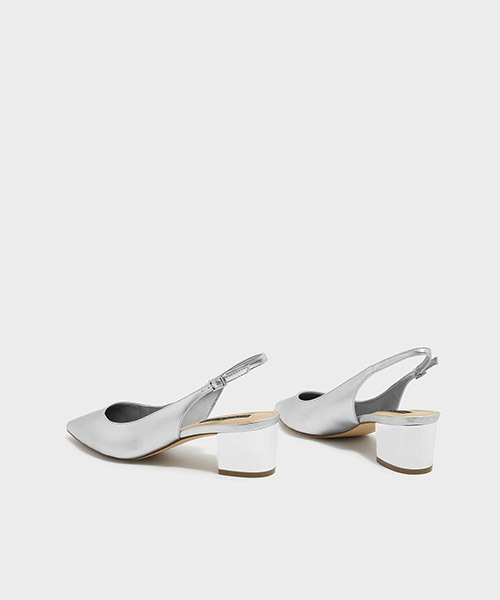 CHARLES & KEITH(チャールズ & キース)の「ポインテッドスリングバックヒール/POINTED SLINGBACK HEELS(パンプス・レディース・ブラック/シルバー/レッド・25cm/22.5cm/23.5cm/24.5cm/23cm)」の18枚目の写真