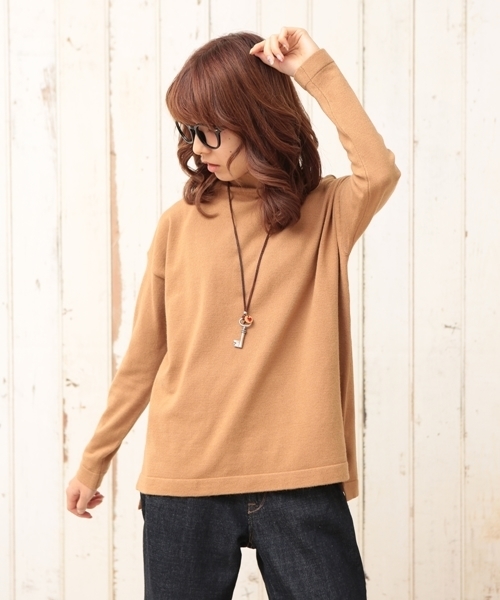 cepo（セポ）の「ウォッシャブルタートルニット（ニット/セーター・レディース・ブラック/レッド/オフホワイト/キャメル・M）」の10枚目の写真