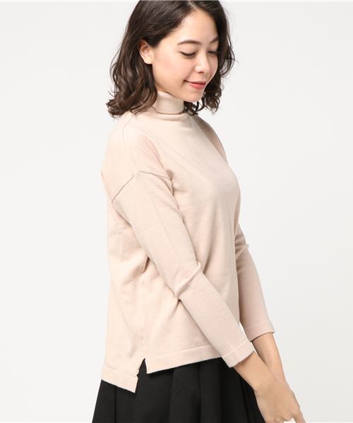 cepo（セポ）の「ウォッシャブルタートルニット（ニット/セーター・レディース・ブラック/レッド/オフホワイト/キャメル・M）」の2枚目の写真