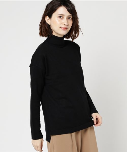 cepo（セポ）の「ウォッシャブルタートルニット（ニット/セーター・レディース・ブラック/レッド/オフホワイト/キャメル・M）」の3枚目の写真