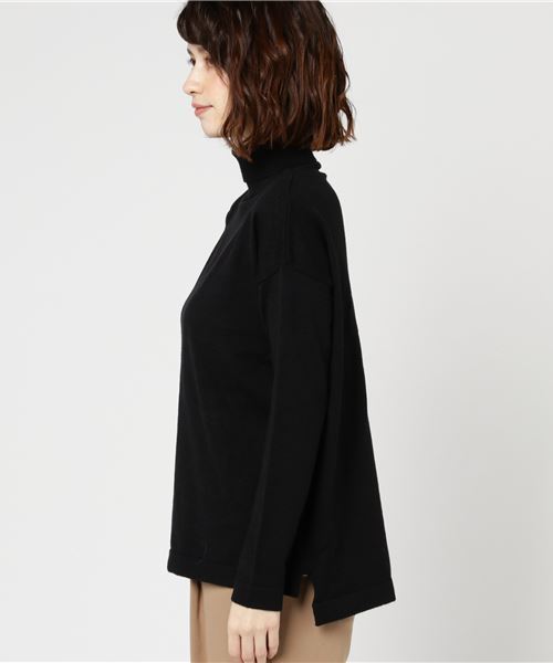 cepo（セポ）の「ウォッシャブルタートルニット（ニット/セーター・レディース・ブラック/レッド/オフホワイト/キャメル・M）」の8枚目の写真