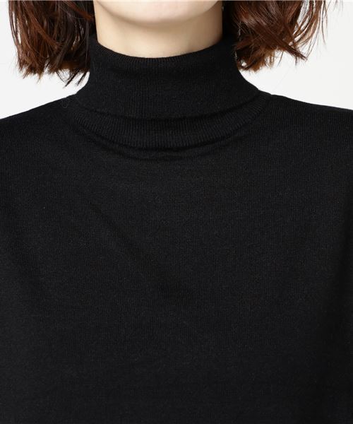 cepo（セポ）の「ウォッシャブルタートルニット（ニット/セーター・レディース・ブラック/レッド/オフホワイト/キャメル・M）」の9枚目の写真