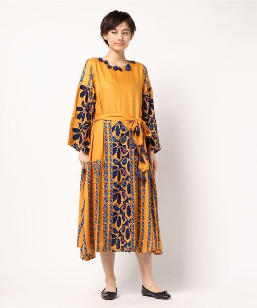 チャイハネ（チャイハネ）の「【チャイハネ】チロリアンプリントワンピース（ワンピース・レディース・ブルー/レッド/ホワイト/イエロー・FREE）」の13枚目の写真