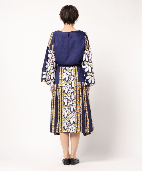 チャイハネ（チャイハネ）の「【チャイハネ】チロリアンプリントワンピース（ワンピース・レディース・ブルー/レッド/ホワイト/イエロー・FREE）」の12枚目の写真