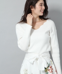 Andemiu | スカラップリボンベルトニット778546(ニット/セーター)