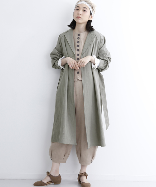 MERLOT（メルロー）の「オープンカラーコート7371（チェスターコート・レディース・ベージュ/カーキ/ブラック・FREE）」の3枚目の写真