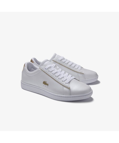LACOSTE(ラコステ)の「ウィメンズ CARNABY EVO 118 6(スニーカー・レディース・ホワイト×グレー/ホワイト×ゴールド・24cm/23.5cm/23cm/22.5cm/24.5cm)」の2枚目の写真