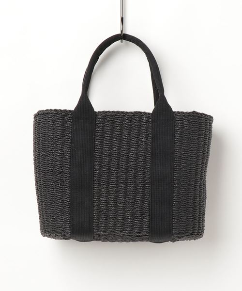 LBC（エルビーシー）の「ペーパーｘコットンテープトート  （かごバッグ・レディース・ベージュ/ブラック/ライトブラウン・FREE）」の4枚目の写真