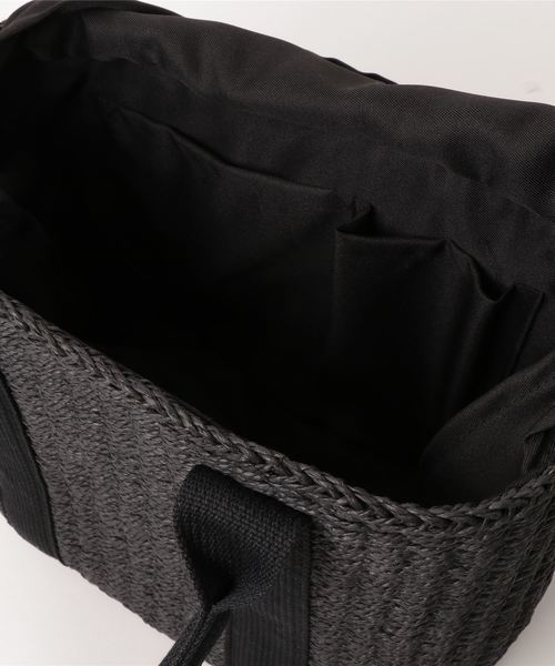 LBC（エルビーシー）の「ペーパーｘコットンテープトート  （かごバッグ・レディース・ベージュ/ブラック/ライトブラウン・FREE）」の5枚目の写真