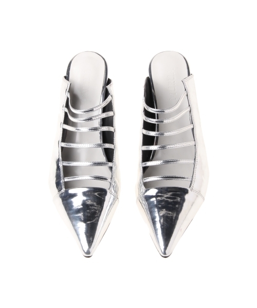 MURUA（ムルーア）の「ボーダーストラップミュール（パンプス・レディース・その他1/シルバー/ブラック・35/36/37）」の5枚目の写真