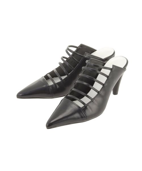 MURUA（ムルーア）の「ボーダーストラップミュール（パンプス・レディース・その他1/シルバー/ブラック・35/36/37）」の9枚目の写真