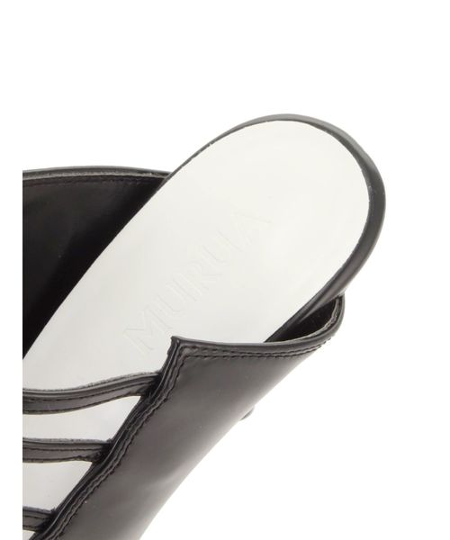 MURUA（ムルーア）の「ボーダーストラップミュール（パンプス・レディース・その他1/シルバー/ブラック・35/36/37）」の14枚目の写真