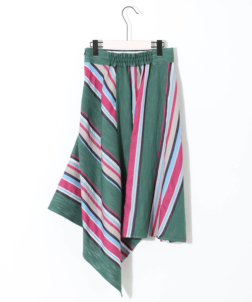 UNITED TOKYO（ユナイテッドトウキョウ）の「マルチストライプスカート（スカート・レディース・ピンク/マスタード・1）」の5枚目の写真