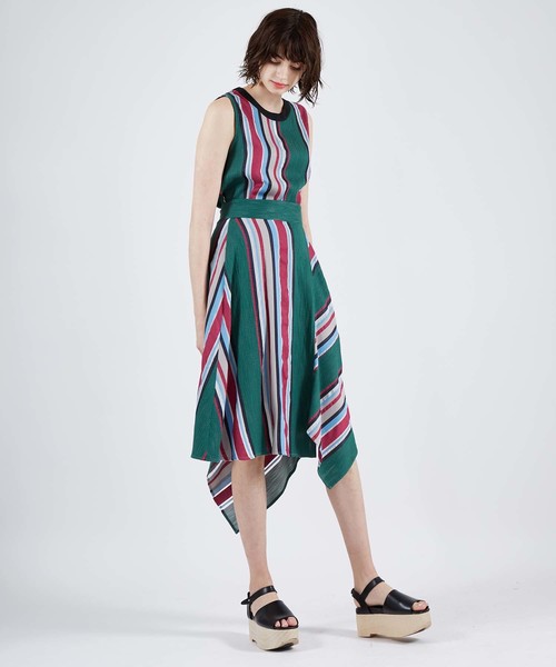 UNITED TOKYO（ユナイテッドトウキョウ）の「マルチストライプスカート（スカート・レディース・ピンク/マスタード・1）」の12枚目の写真