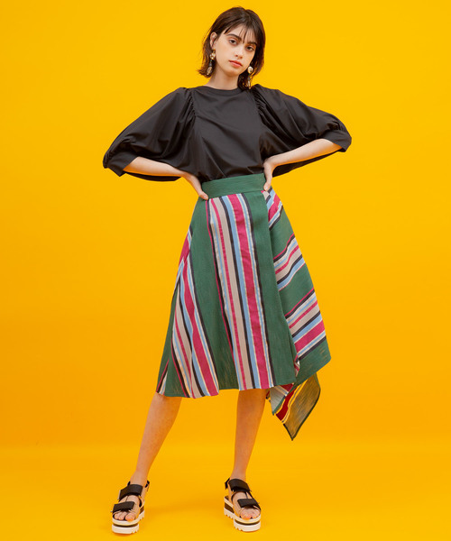 UNITED TOKYO（ユナイテッドトウキョウ）の「マルチストライプスカート（スカート・レディース・ピンク/マスタード・1）」の17枚目の写真