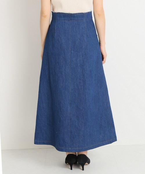 IENA（イエナ）の「ボタンフライトラペーズスカート◆（デニムスカート・レディース・ナチュラル/ブルー系その他・34/36/38/40）」の7枚目の写真