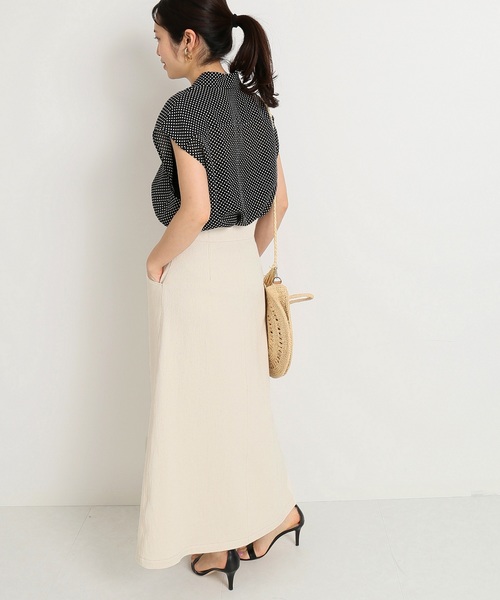 IENA（イエナ）の「ボタンフライトラペーズスカート◆（デニムスカート・レディース・ナチュラル/ブルー系その他・34/36/38/40）」の9枚目の写真